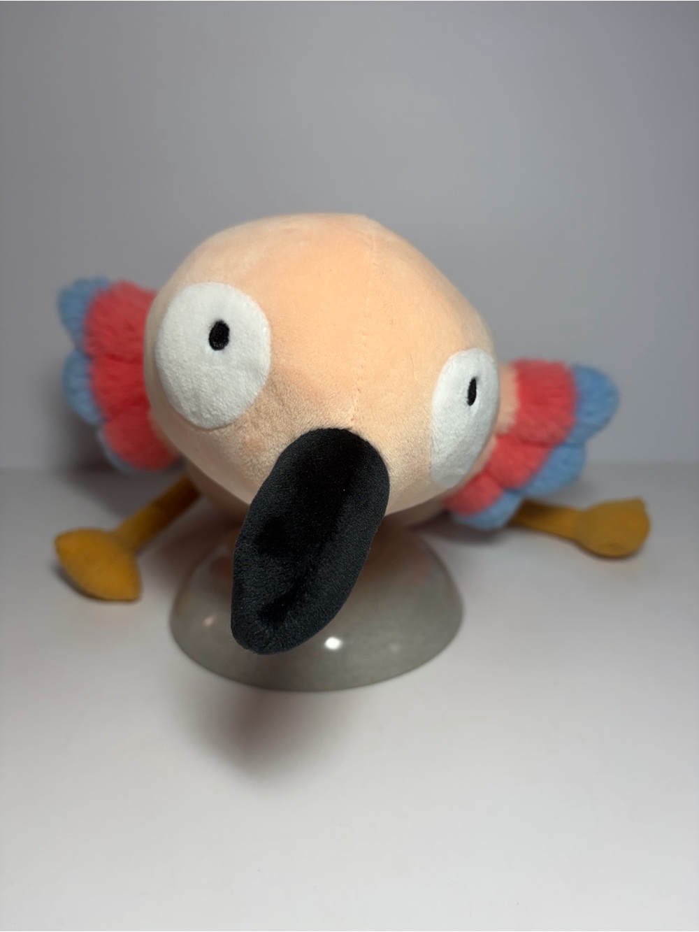 Pillowfort Parrot Baby Weighted Plush Throw Pillow Blue Pink Wings 12" Long